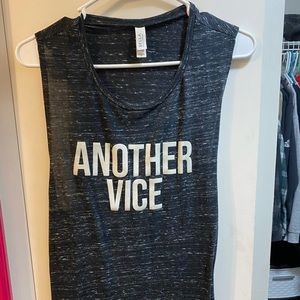 Abella Charcoal Gray Graphic Tank Top